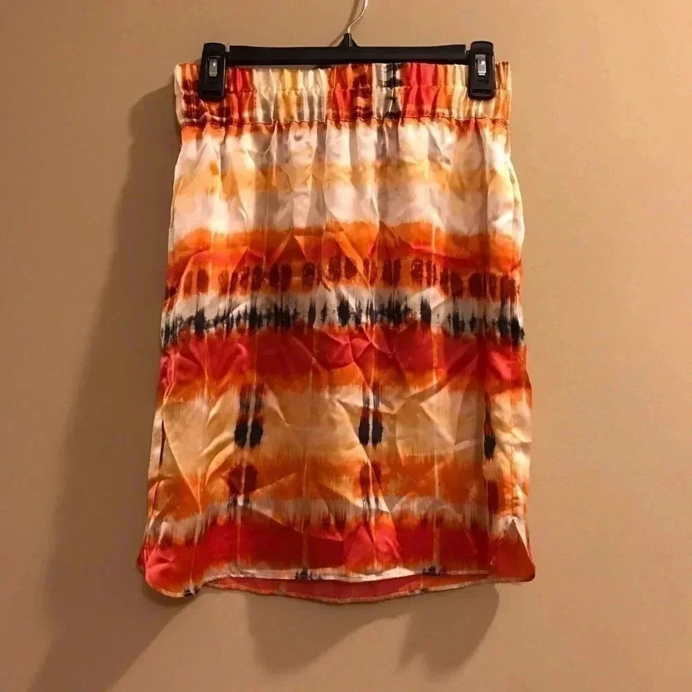 NWT Banana Republic Silk Tie Dye Skirt Boho Hippie